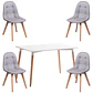 Comedor Rectangular Melamina 4 Sillas Tulip – Mesa 100cm - Miniatura 3