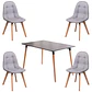 Comedor Rectangular Melamina 4 Sillas Tulip – Mesa 100cm - Miniatura 4