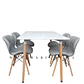 Comedor Rectangular Melamina 4 Sillas Mariposa – Mesa 130x80cm - Miniatura 6