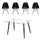 Comedor Rectangular Vidrio 4 Sillas Eames – Mesa 100cm - Miniatura 3