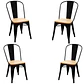 Silla Tolix Madera Negro – Restaurante, Terraza y Eventos - Miniatura 1