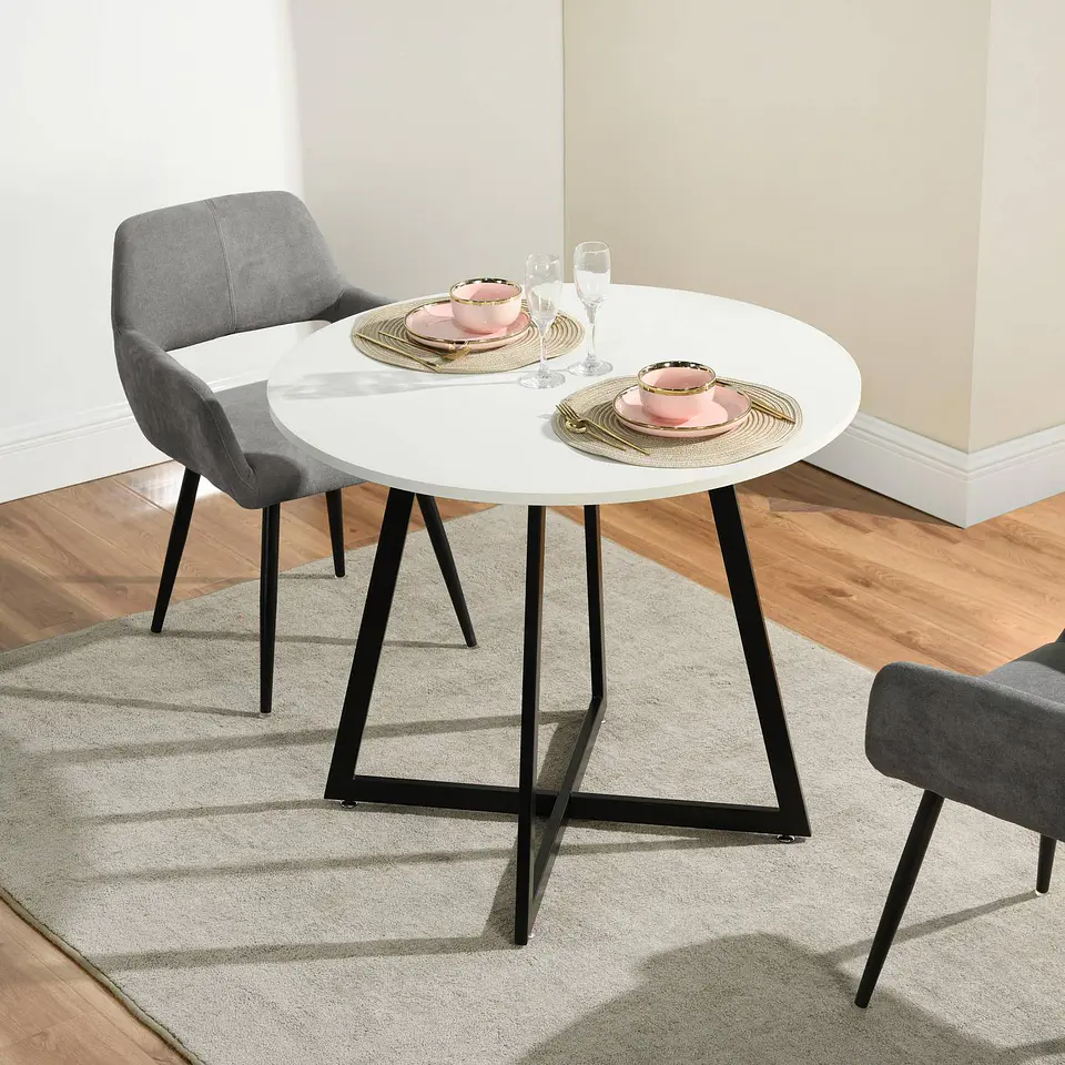 Mesa Gold Redonda Patas Negra  3