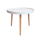 Mesa de Centro Eames Lateral con Cubierta polipropileno y Patas de Madera living terraza recepcion - Miniatura 3