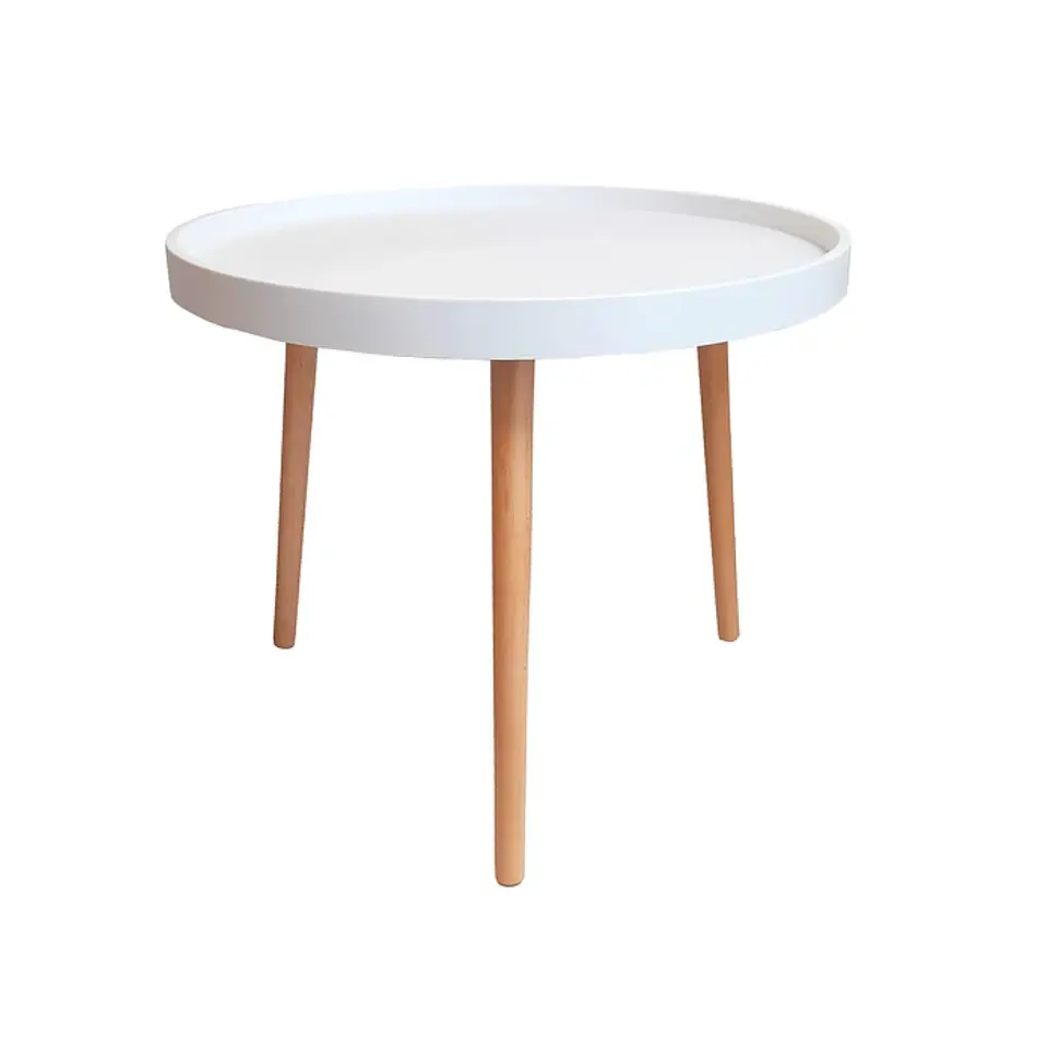 Mesa de Centro Eames Lateral con Cubierta polipropileno y Patas de Madera living terraza recepcion 3