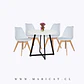 Comedor Redondo Melamina 4 Sillas Tulip – Mesa 90cm - Miniatura 2