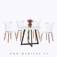 Mesa redonda Rego MDF + 4 Sillas Windsor Polipropileno - comedor - Miniatura 4