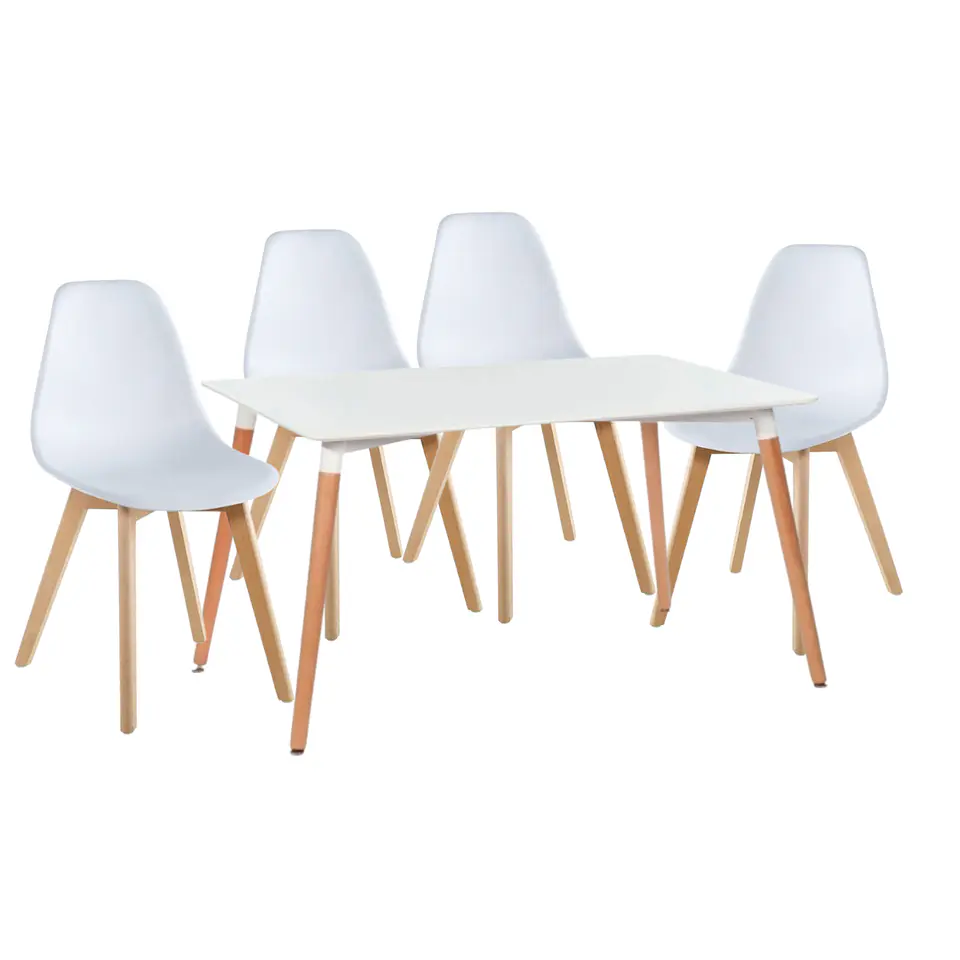 Mesa Rectangular Eames negro + Silla Eames Tulip negro- comedor 120cm 2