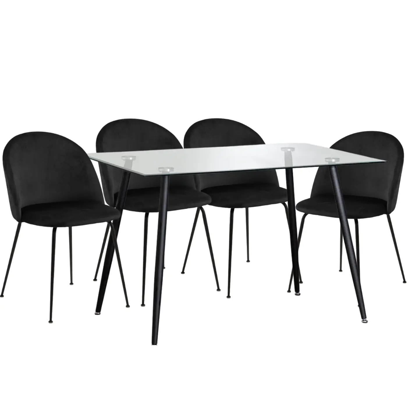 Comedor Rectangular Vidrio 4 Sillas Eames – Mesa 100cm 8