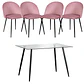 Comedor Rectangular Vidrio 4 Sillas Eames – Mesa 100cm - Miniatura 7