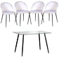 Comedor Rectangular Vidrio 4 Sillas Eames – Mesa 100cm - Miniatura 6
