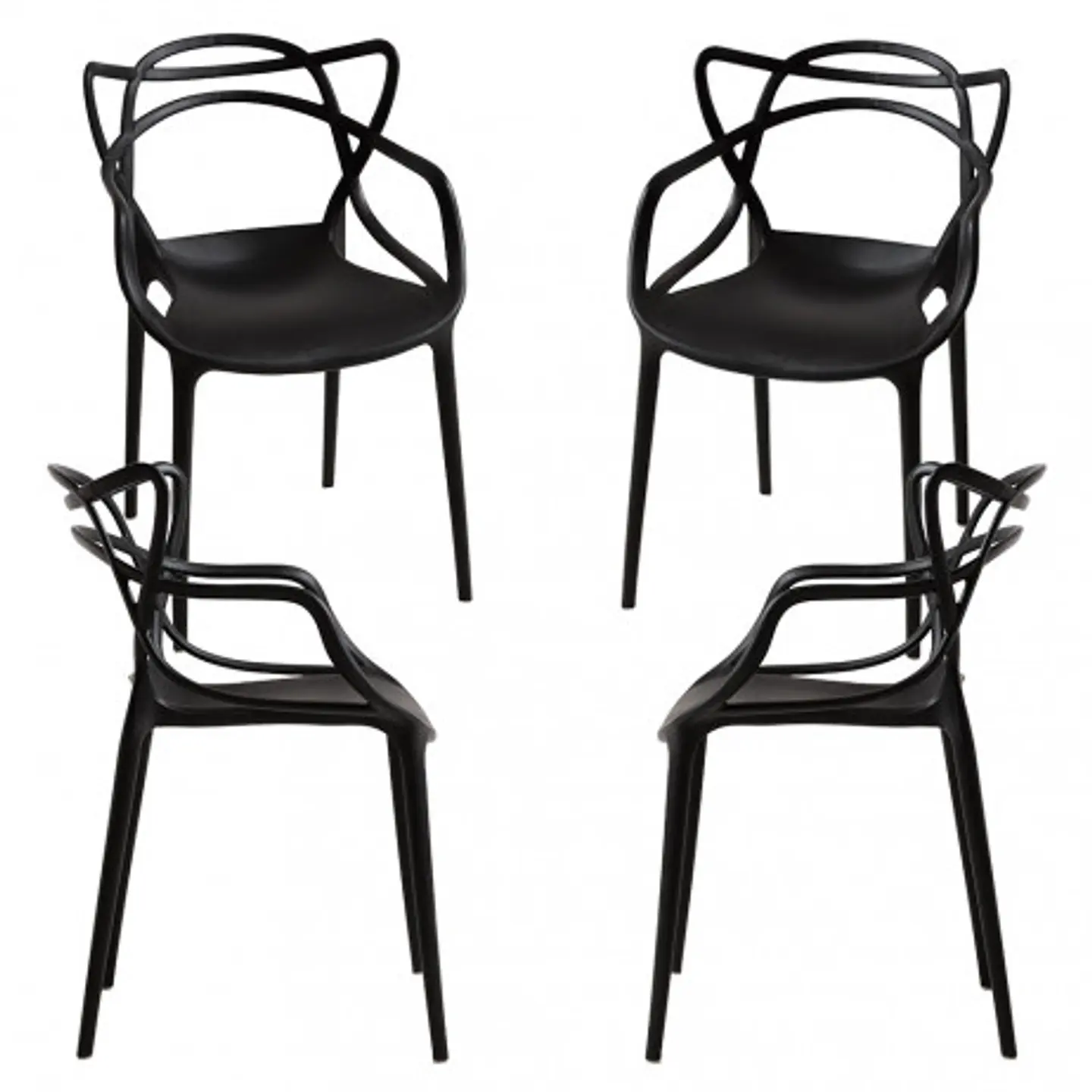 Pack de 4 Sillas Master Polipropileno Apilable- comedor terraza restaurant 3