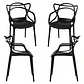 Pack de 4 Sillas Master Polipropileno Apilable- comedor terraza restaurant - Miniatura 3