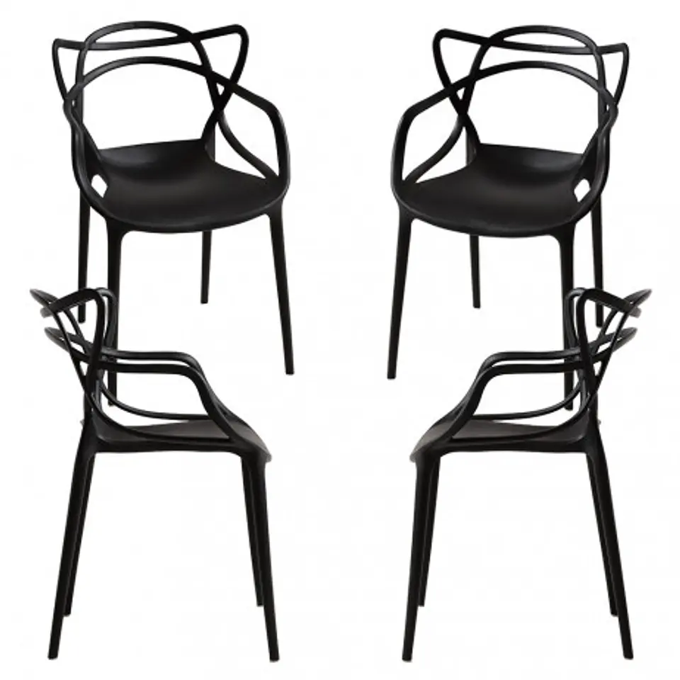 Pack de 4 Sillas Master Polipropileno Apilable- comedor terraza restaurant 3
