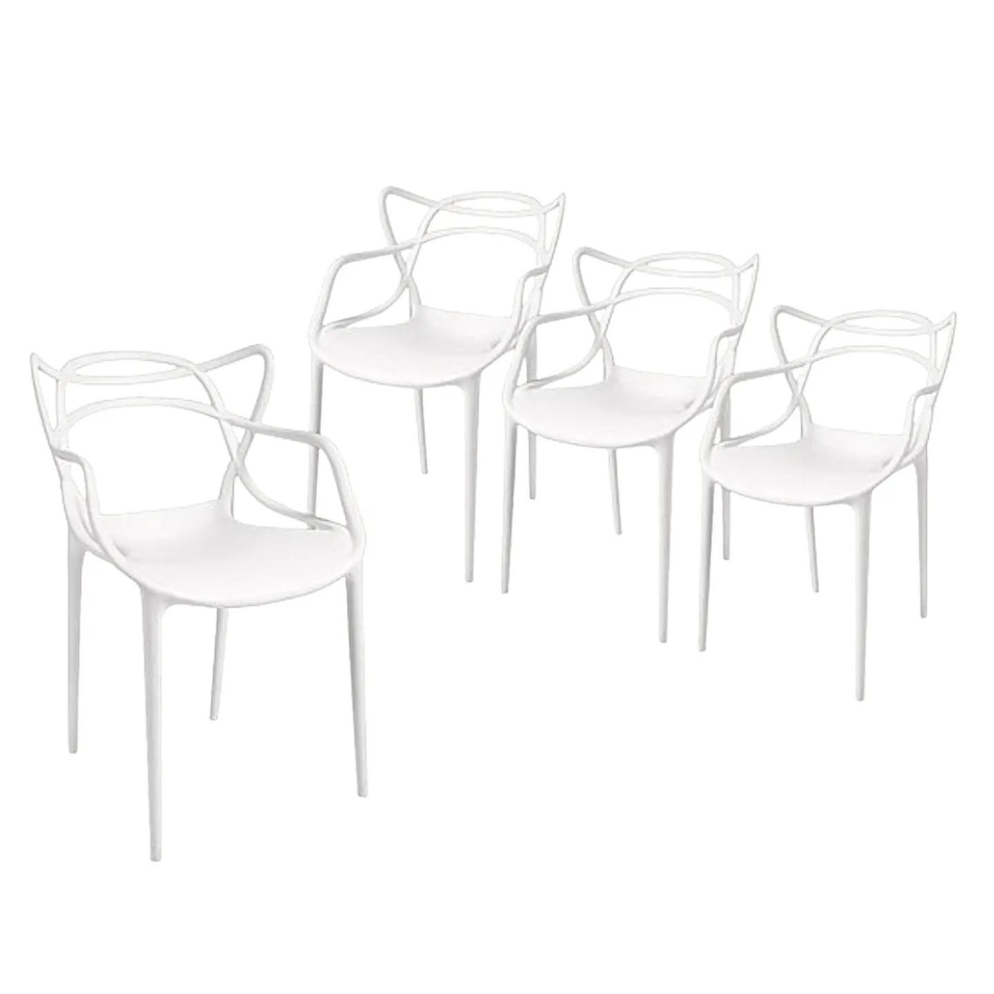 Pack de 4 Sillas Master Polipropileno Apilable- comedor terraza restaurant 5