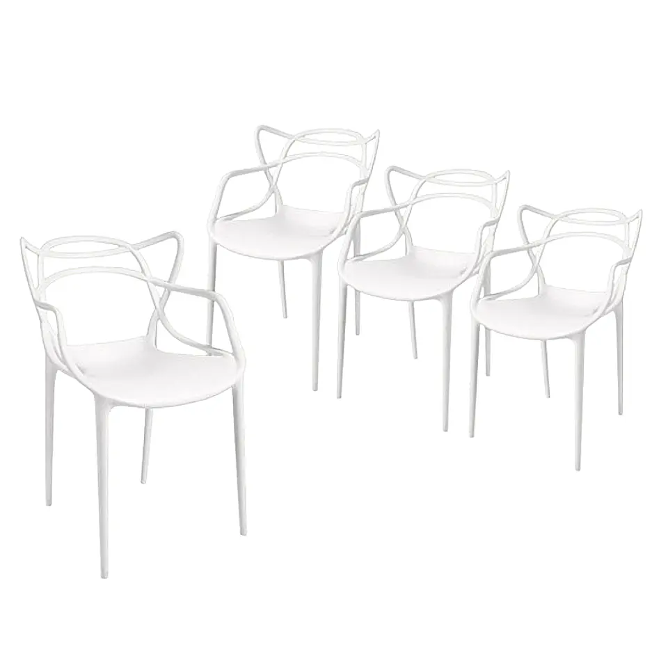 Pack de 4 Sillas Master Polipropileno Apilable- comedor terraza restaurant 5