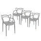 Pack de 4 Sillas Master Polipropileno Apilable- comedor terraza restaurant - Miniatura 7