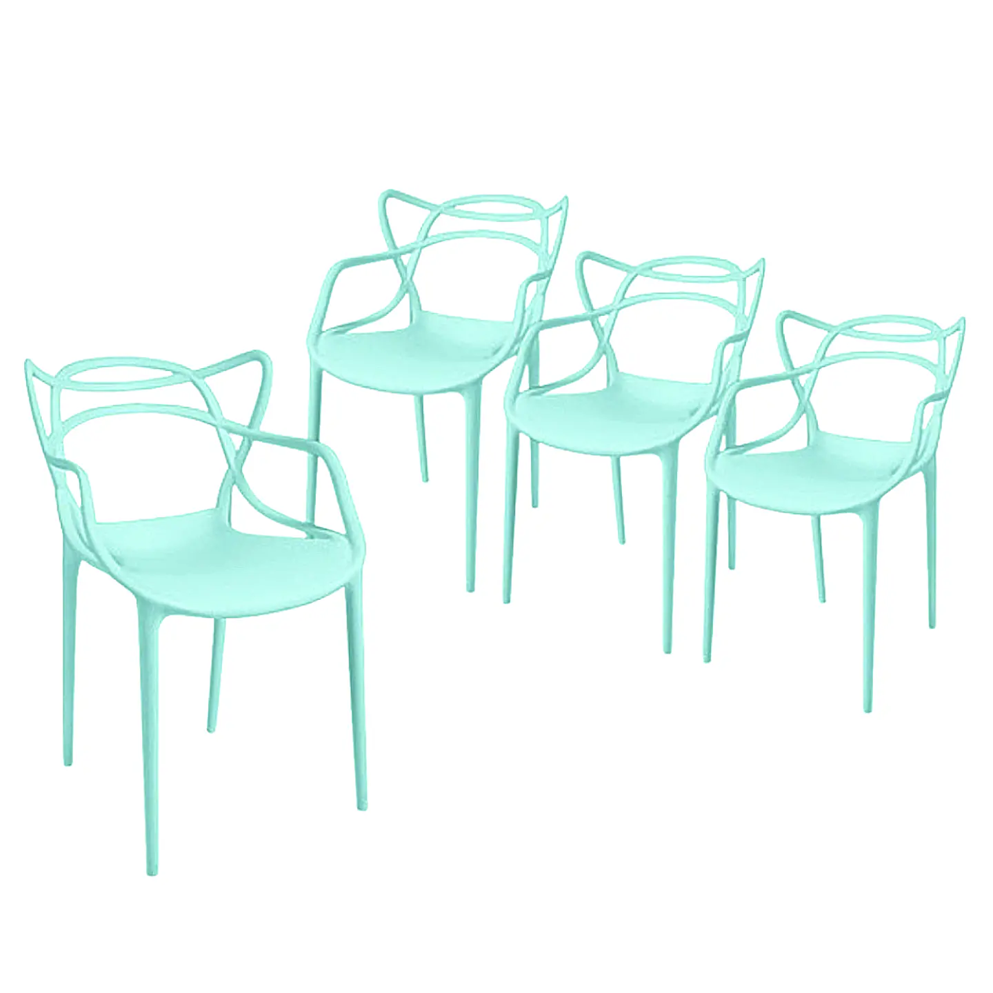 Pack de 4 Sillas Master Polipropileno Apilable- comedor terraza restaurant 9