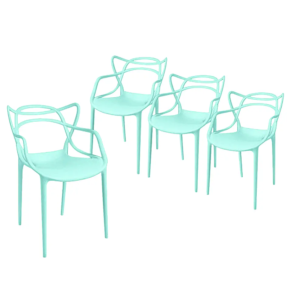 Pack de 4 Sillas Master Polipropileno Apilable- comedor terraza restaurant 9