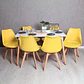 Mesa Rectangular Eames MDF + 6 Sillas Tulip polipropileno con cojin- comedor - Miniatura 9