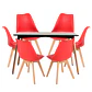 Mesa Rectangular Eames MDF + 6 Sillas Tulip polipropileno con cojin- comedor - Miniatura 12
