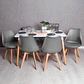 Mesa Rectangular Eames MDF + 6 Sillas Tulip polipropileno con cojin- comedor - Miniatura 14