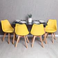 Mesa Rectangular Eames MDF + 4 Sillas Tulip Polipropileno con cojin- comedor - Miniatura 6