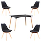 Mesa Rectangular eames MDF + 4 Sillas Tulip Lino – Mesa 120x80cm - Miniatura 4