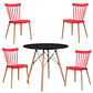 Comedor Redondo Melamina 4 Sillas Windsor – Mesa 120cm - Miniatura 11