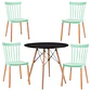 Comedor Redondo Melamina 4 Sillas Windsor – Mesa 120cm - Miniatura 14
