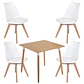 Mesa Eames cuadrada wood + 4 sillas Tulip polipropileno con cojin - comedor  - Miniatura 8