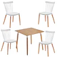 Comedor Cuadrado Melamina 4 Sillas Windsor – Mesa 80x80cm - Miniatura 4