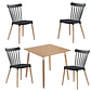 Comedor Cuadrado Melamina 4 Sillas Windsor – Mesa 80x80cm - Miniatura 5