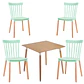 Comedor Cuadrado Melamina 4 Sillas Windsor – Mesa 80x80cm - Miniatura 6