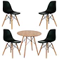 Mesa Redonda Melamina +4 Sillas Eames – Comedor 120cm - Miniatura 6