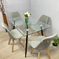Comedor Rectangular Vidrio 4 Sillas Eames – Mesa 100cm - Miniatura 2