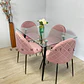 Comedor Rectangular Vidrio 4 Sillas Eames – Mesa 100cm - Miniatura 4