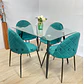 Comedor Rectangular Vidrio 4 Sillas Eames – Mesa 100cm - Miniatura 1