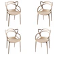 Pack de 4 Sillas Master Polipropileno Apilable- comedor terraza restaurant - Miniatura 4