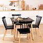 Mesa Cuadrada eames MDF + 4 Sillas Windsor- comedor 80cm - Miniatura 2