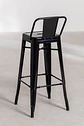 Taburete Bar Alto Tolix Metal Negro 76cm - Miniatura 2