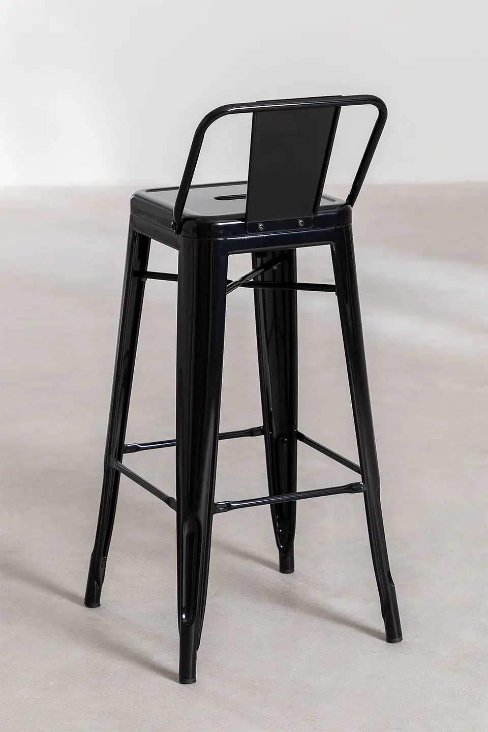 Taburete Bar Alto Tolix Metal Negro 76cm 2