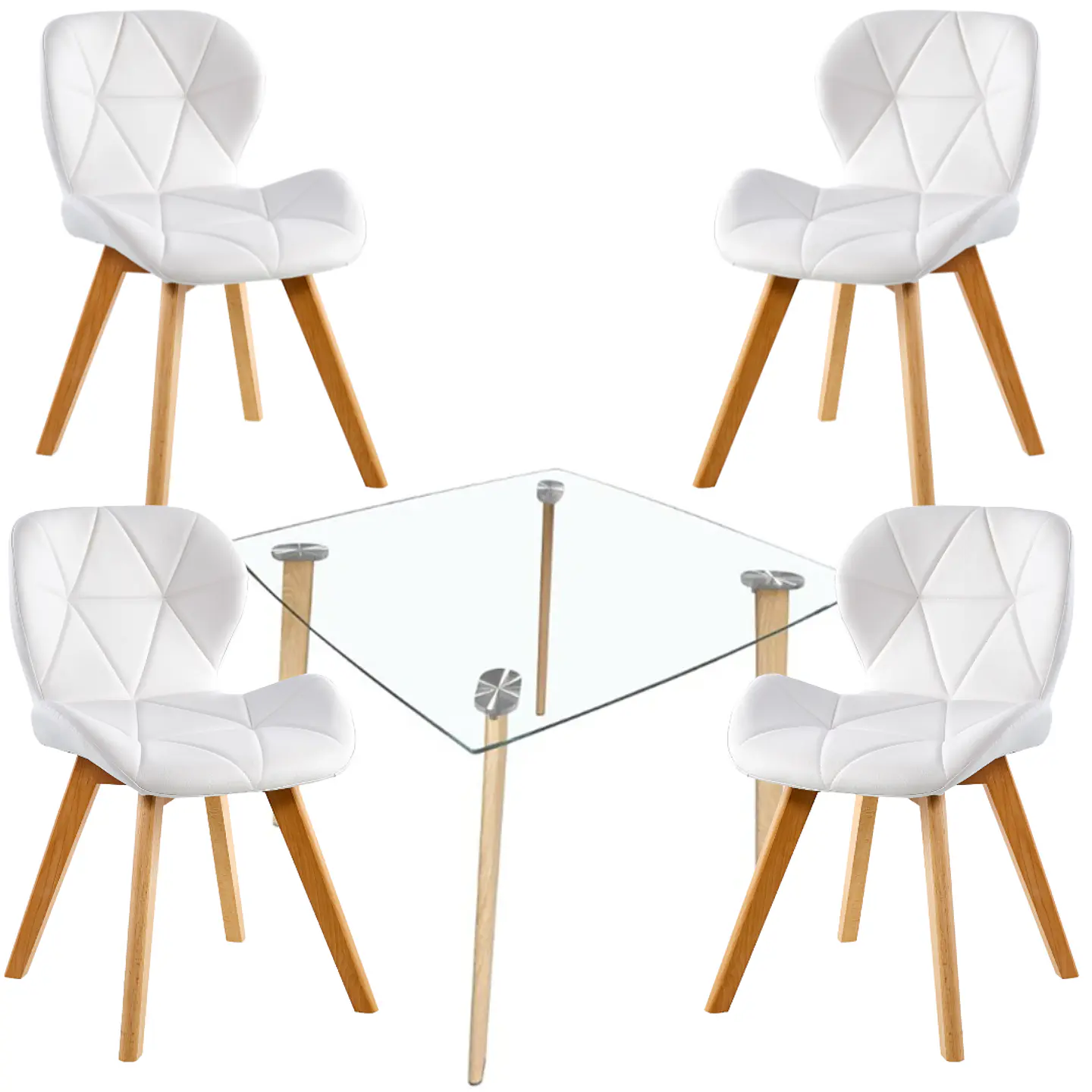 Comedor Escandinavia Vidrio con Mariposa Tulip 1