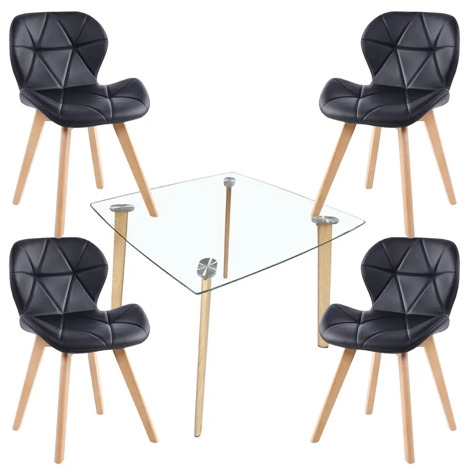 Comedor Escandinavia Vidrio con Mariposa Tulip 2
