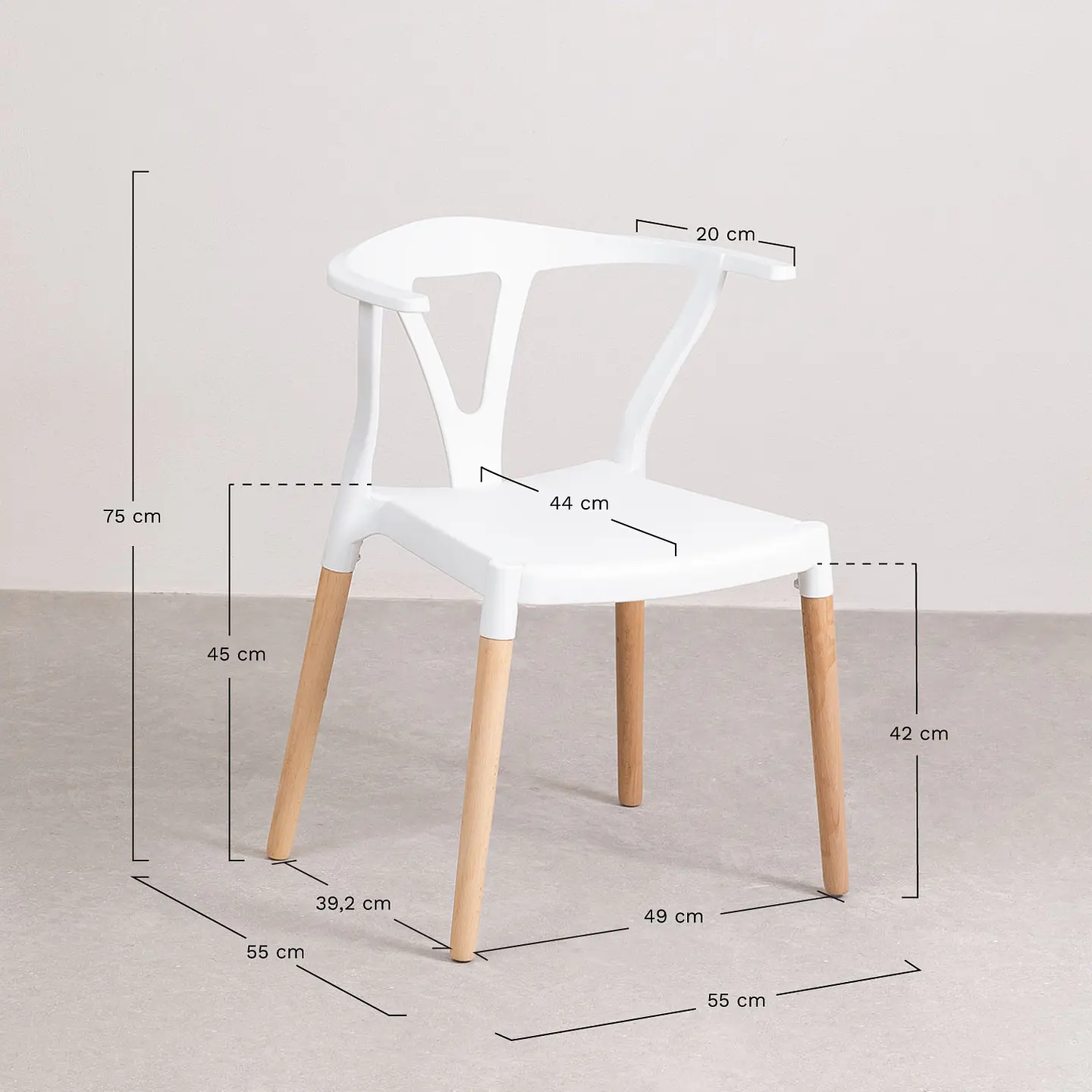 Silla Wishbone Polipropileno apilable 6