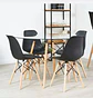 Comedor Redondo Madera 4 Sillas Eames – Mesa 120cm - Miniatura 2