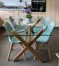 Comedor Rectangular Vidrio 4 Sillas Eames – Mesa 130cm - Miniatura 6