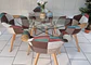 Comedor Redondo Vidrio 4 Sillas Da Vinci – Mesa 80cm - Miniatura 1