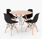 Mesa Redonda Melamina +4 Sillas Eames – Comedor 120cm - Miniatura 5