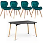 Comedor Rectangular Melamina 4 Sillas Tulip – Mesa 120x80cm - Miniatura 8