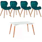 Comedor Rectangular Melamina 4 Sillas Tulip – Mesa 120x80cm - Miniatura 5
